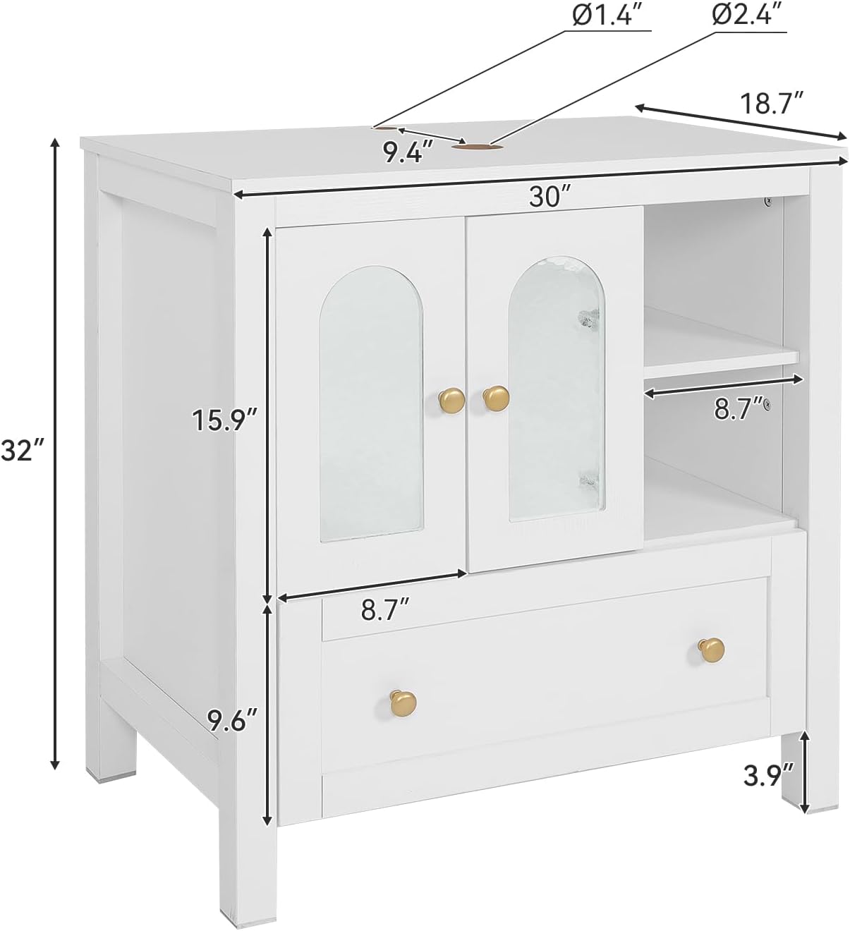 Modern Freestanding Bathroom Vanity With Sink