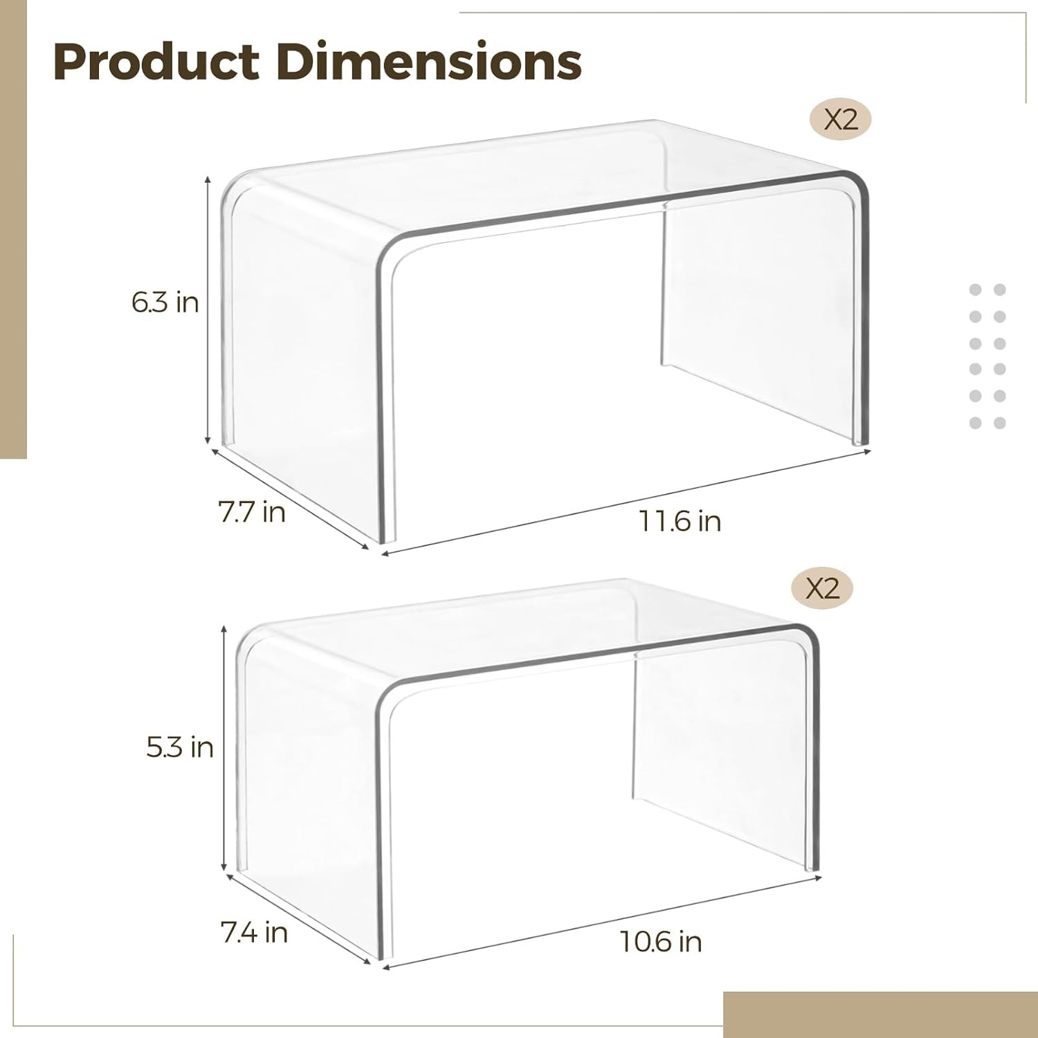 Clear Stackable Kitchen Spice Rack Shelves