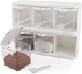 Clear Multi‑Grid Spice Storage Container Set