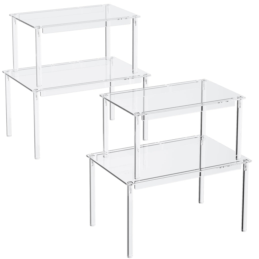 Clear Stackable Acrylic Cabinet Storage Risers
