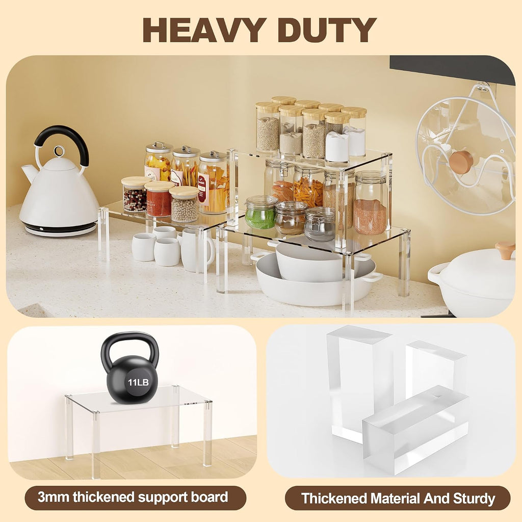 Clear Stackable Acrylic Kitchen Spice Organizer