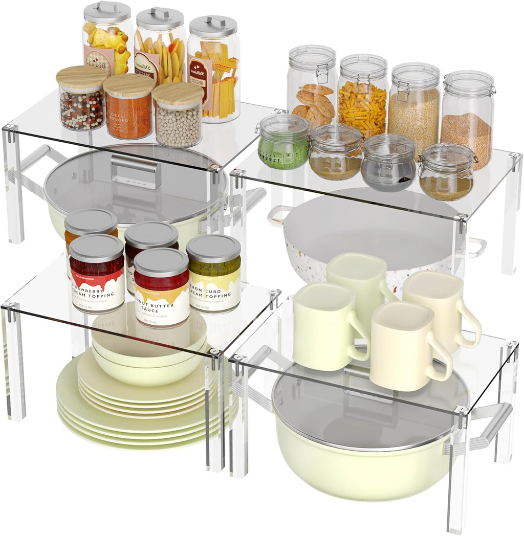 Clear Stackable Acrylic Kitchen Spice Organizer