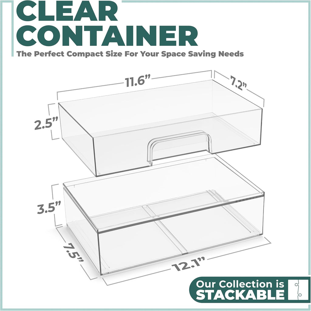 Clear Stackable Pull‑Out Storage Drawers