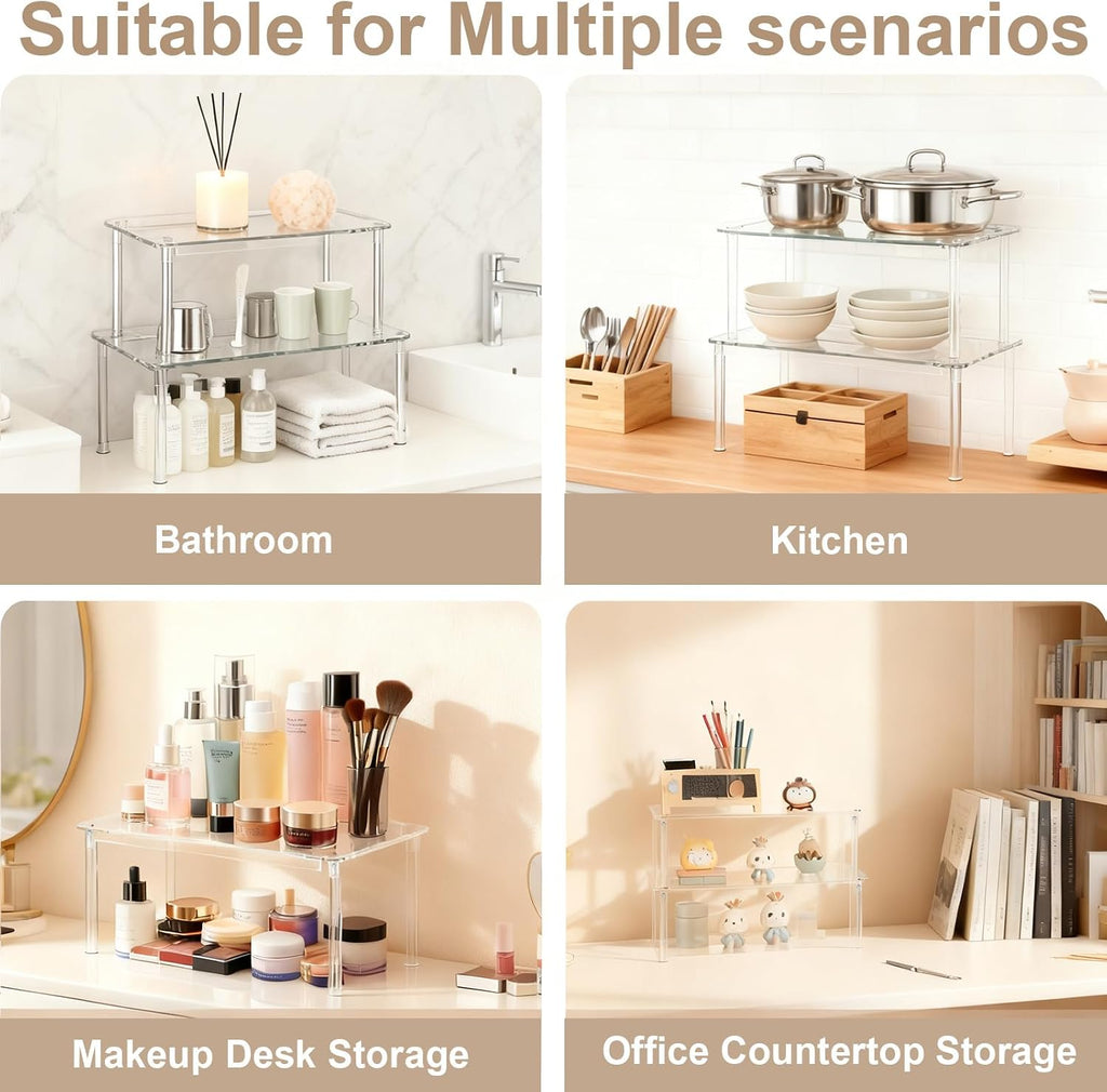 Clear Tiered Acrylic Kitchen Spice Organizer