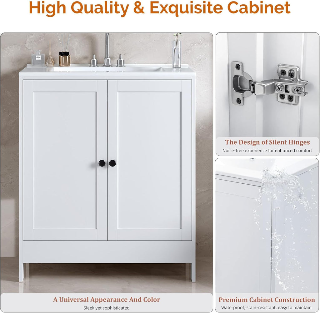Modern Freestanding Bathroom Vanity With Sink