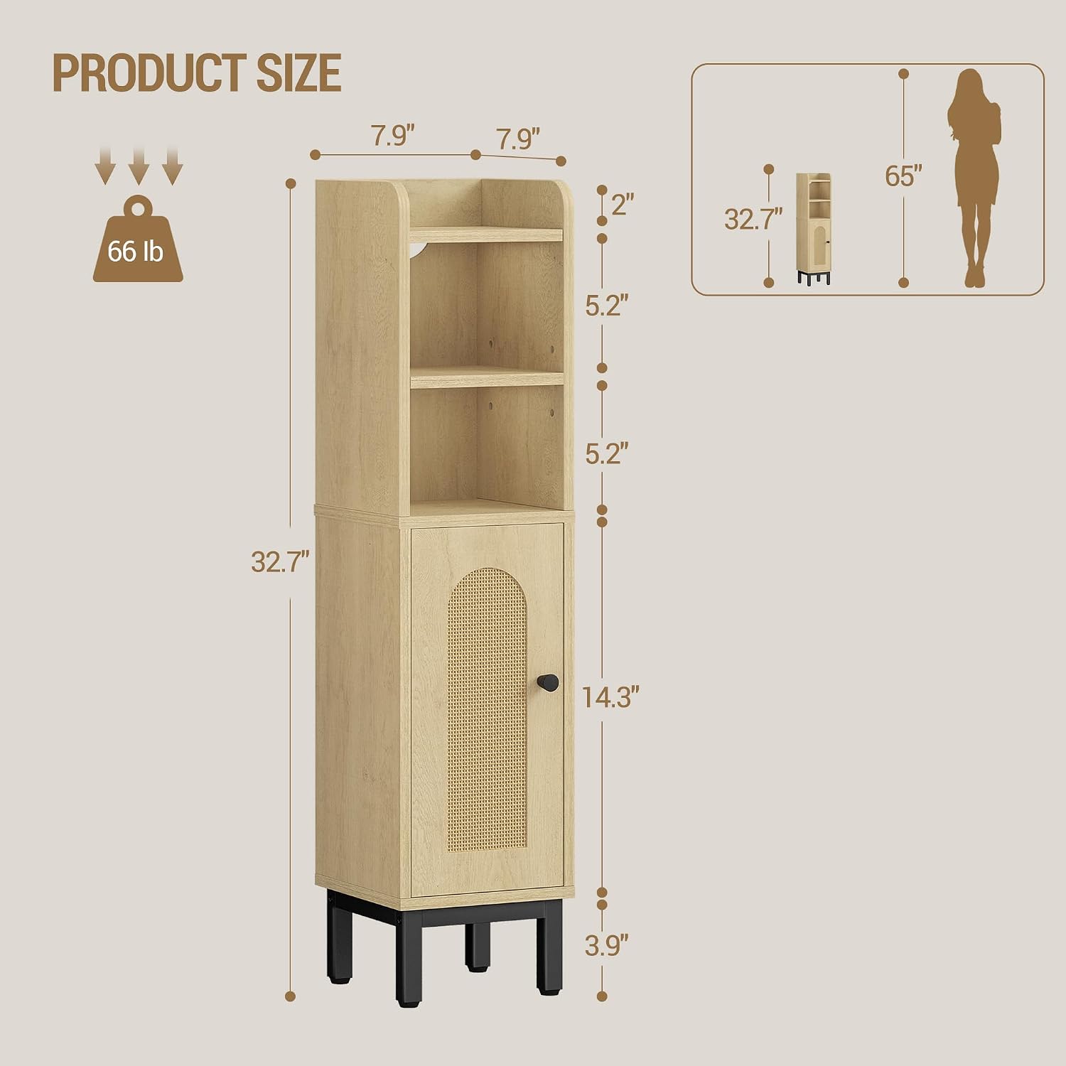 Small Freestanding Bathroom Corner Cabinet