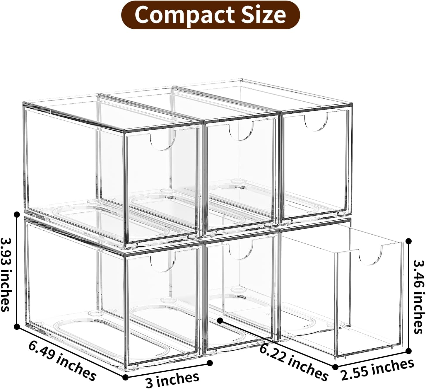 Clear Stackable Acrylic Tea Bag Organizer
