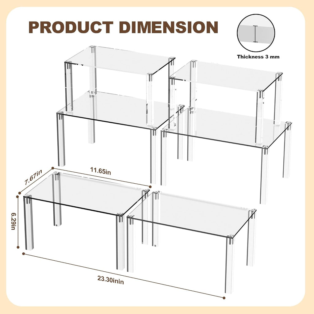 Clear Stackable Acrylic Kitchen Spice Organizer