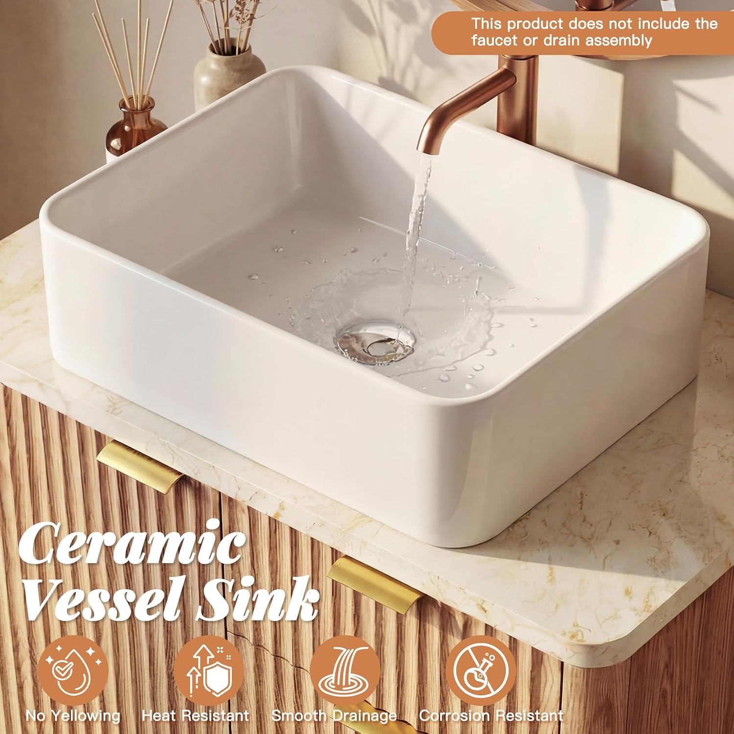 Fluted Oak Bathroom Vanity With Sink