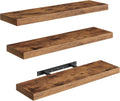 Farmhouse Wooden Wall‑Mounted Floating Shelves