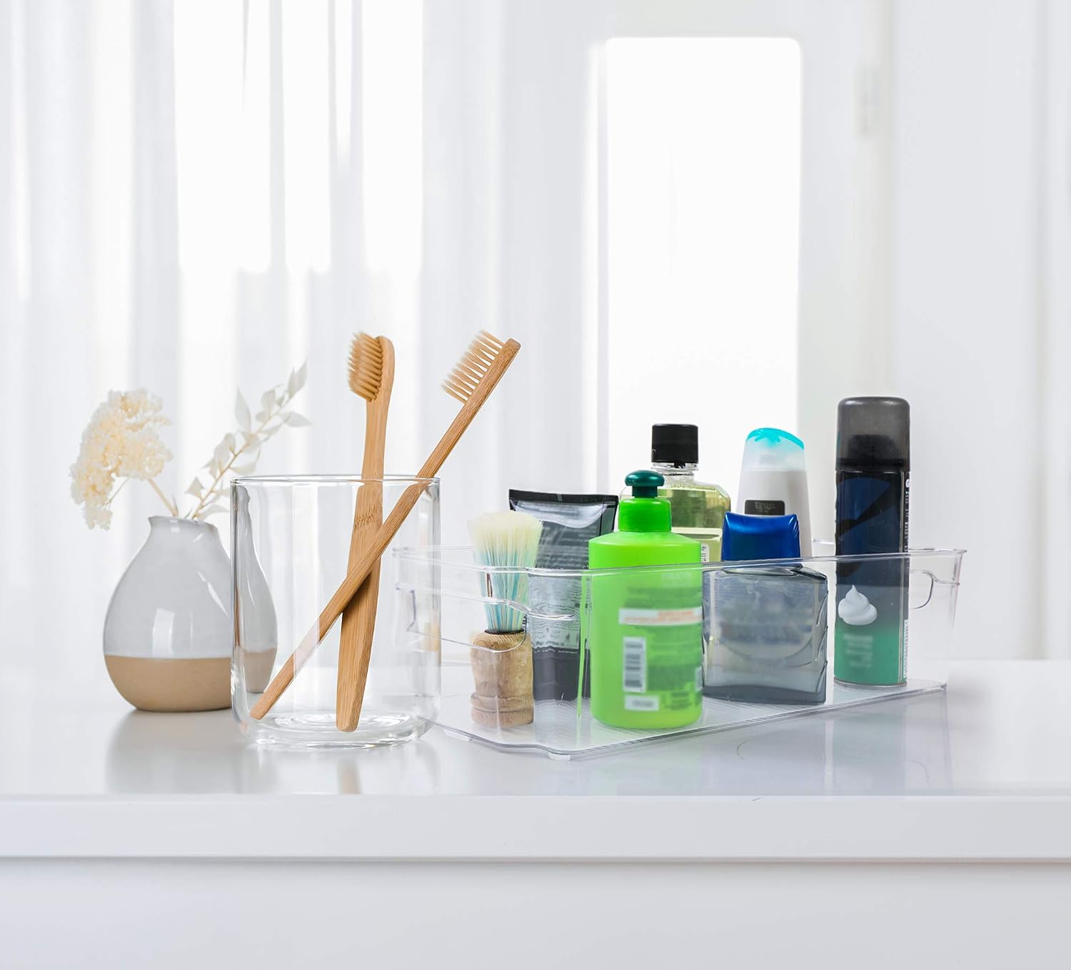 Clear Stackable Refrigerator Organizer Bins
