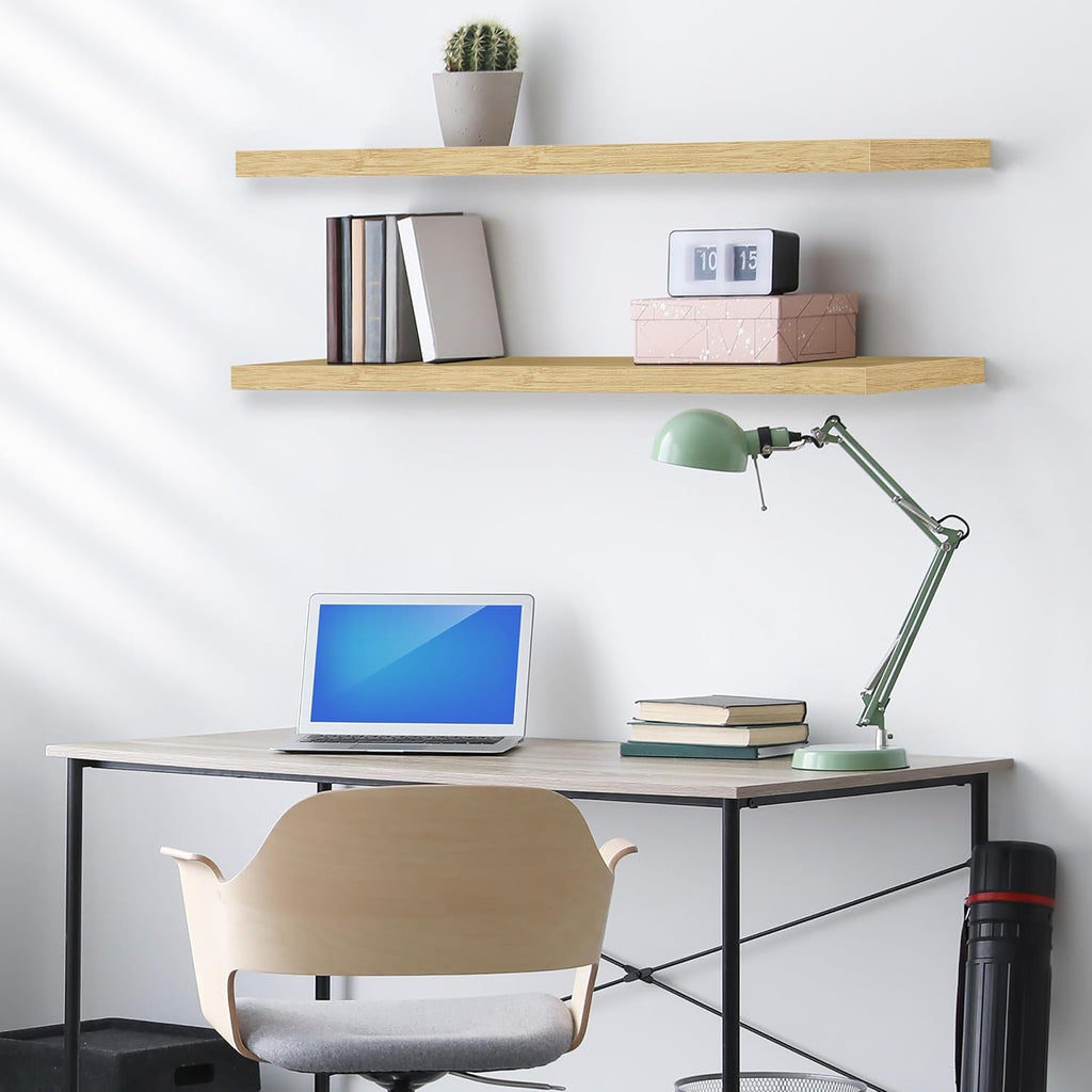 Maple Wood Wall Floating Storage Shelves