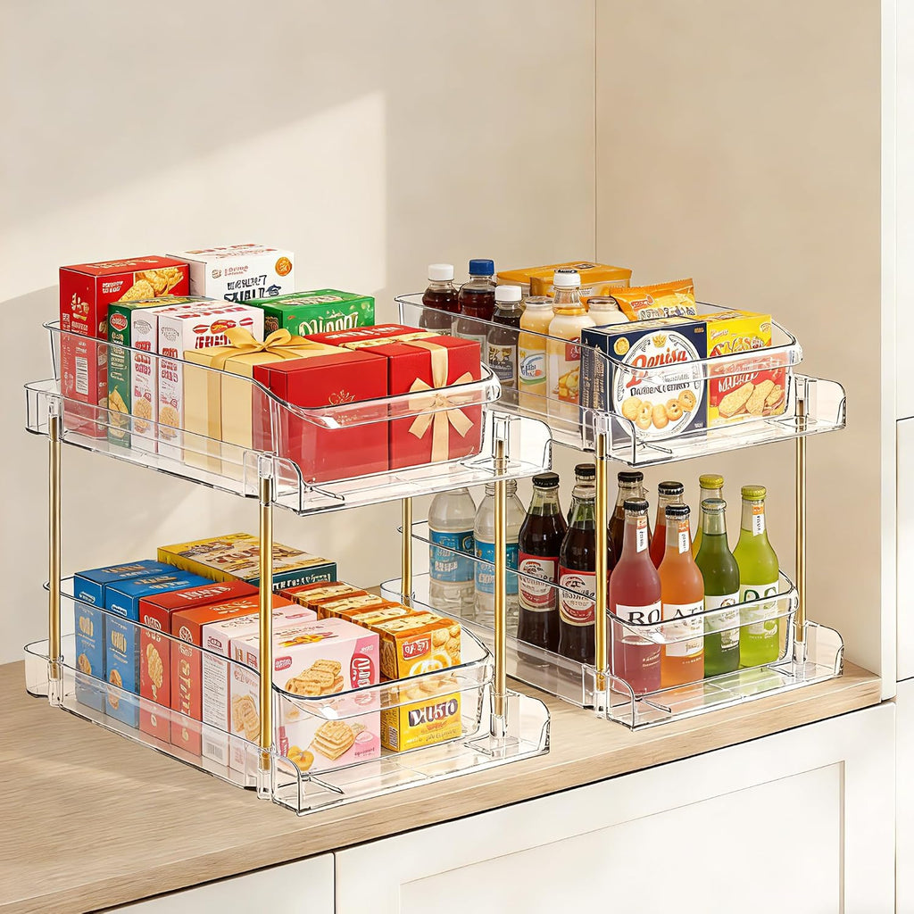 2‑Tier Stackable Pull‑Out Storage Organizer