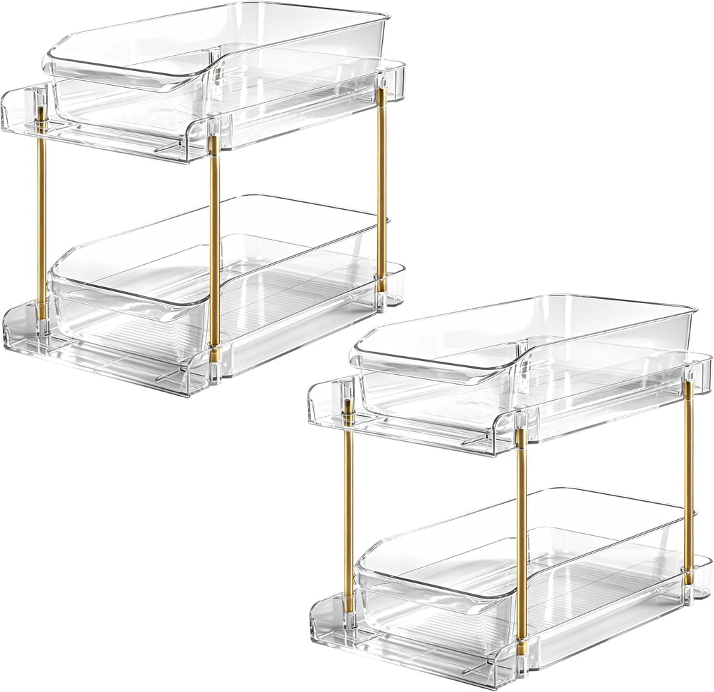 2‑Tier Stackable Pull‑Out Storage Organizer