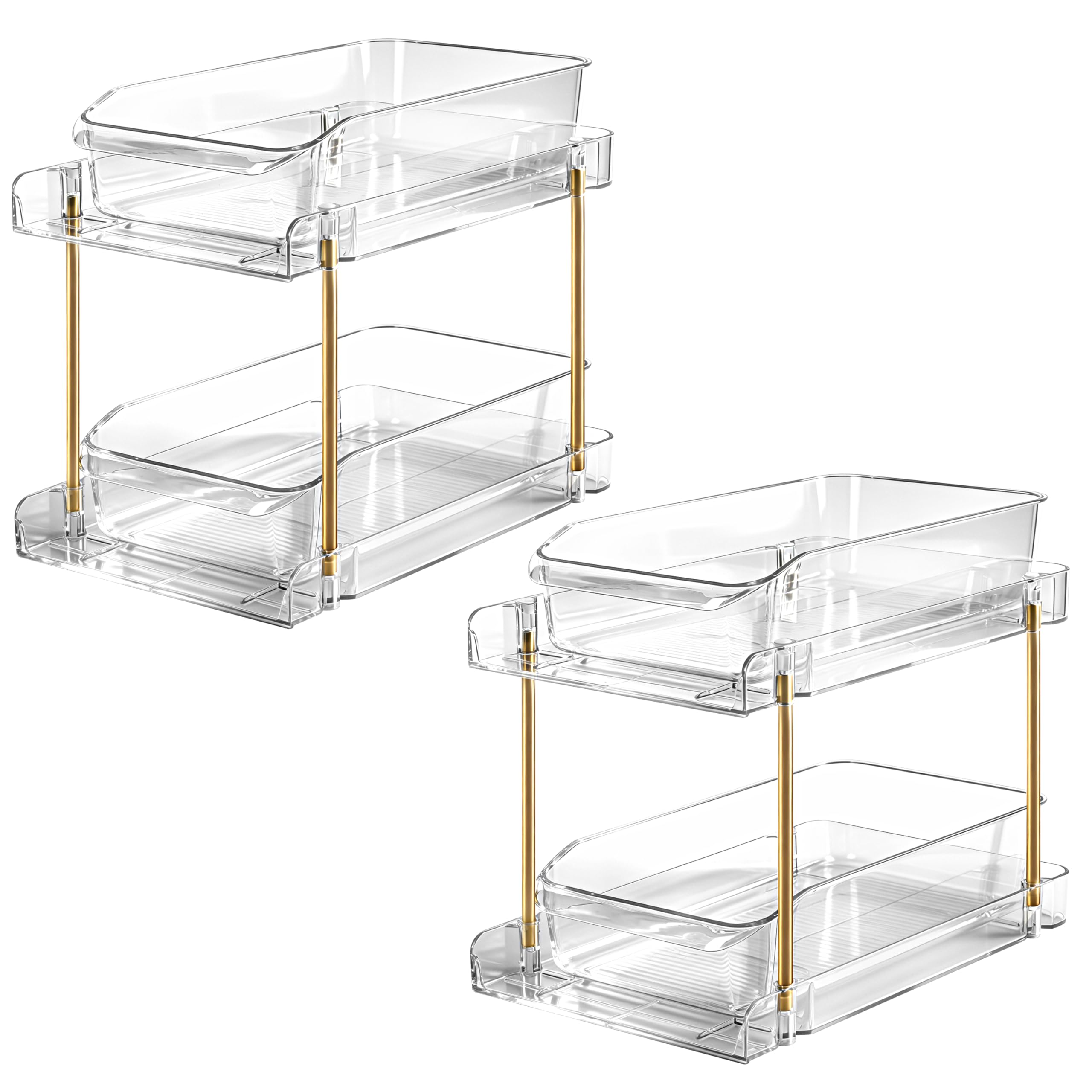 2‑Tier Stackable Pull‑Out Storage Organizer
