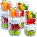 Clear Stackable Refrigerator Organizer Bins
