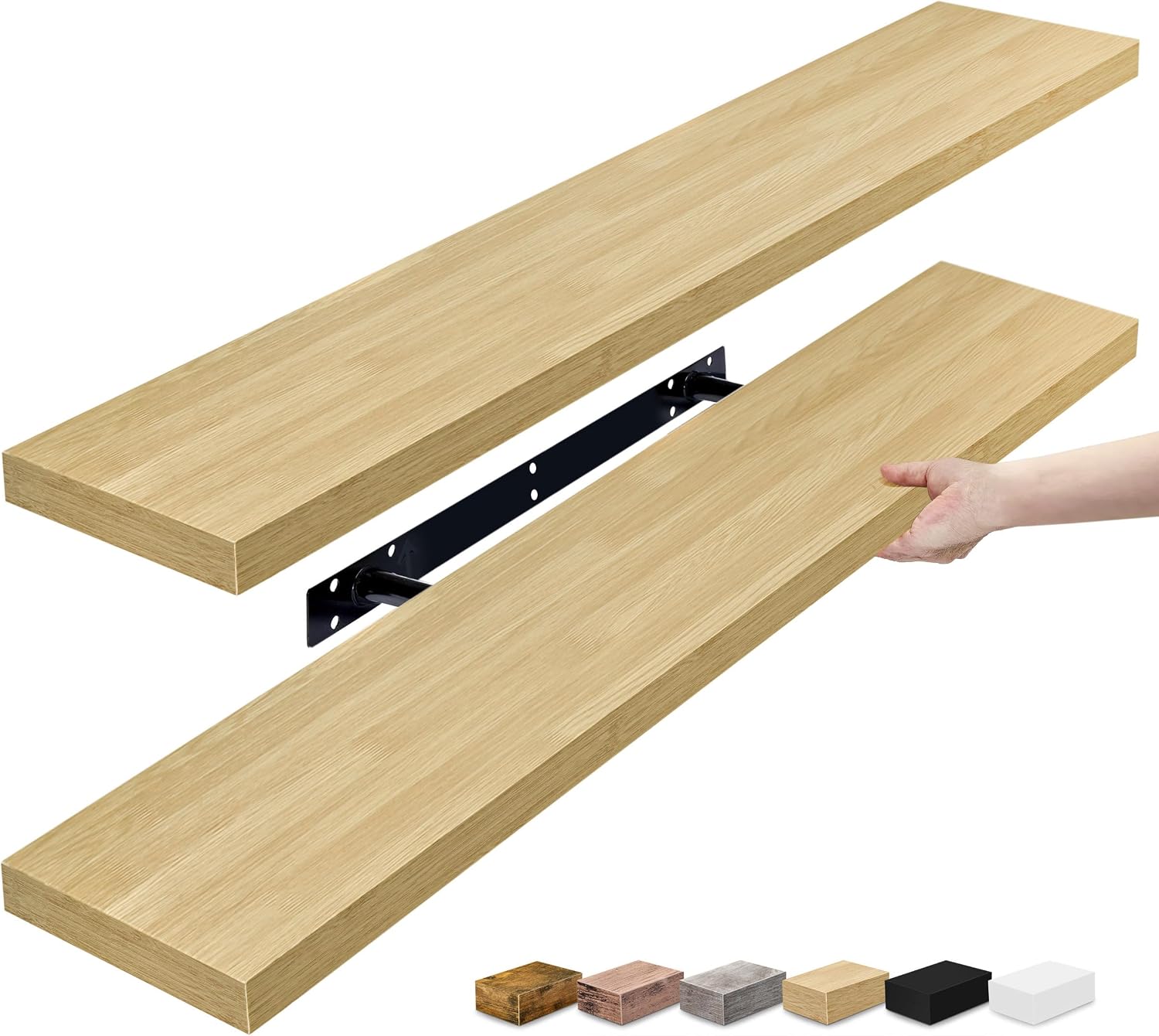 Maple Wood Wall Floating Storage Shelves