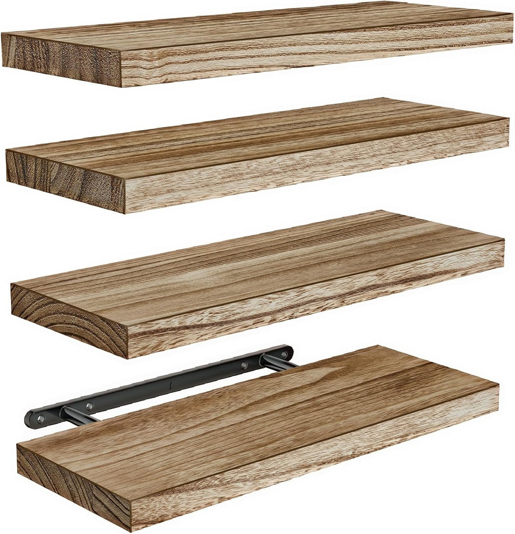 Paulownia Wood Wall Floating Storage Shelves