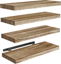 Paulownia Wood Wall Floating Storage Shelves