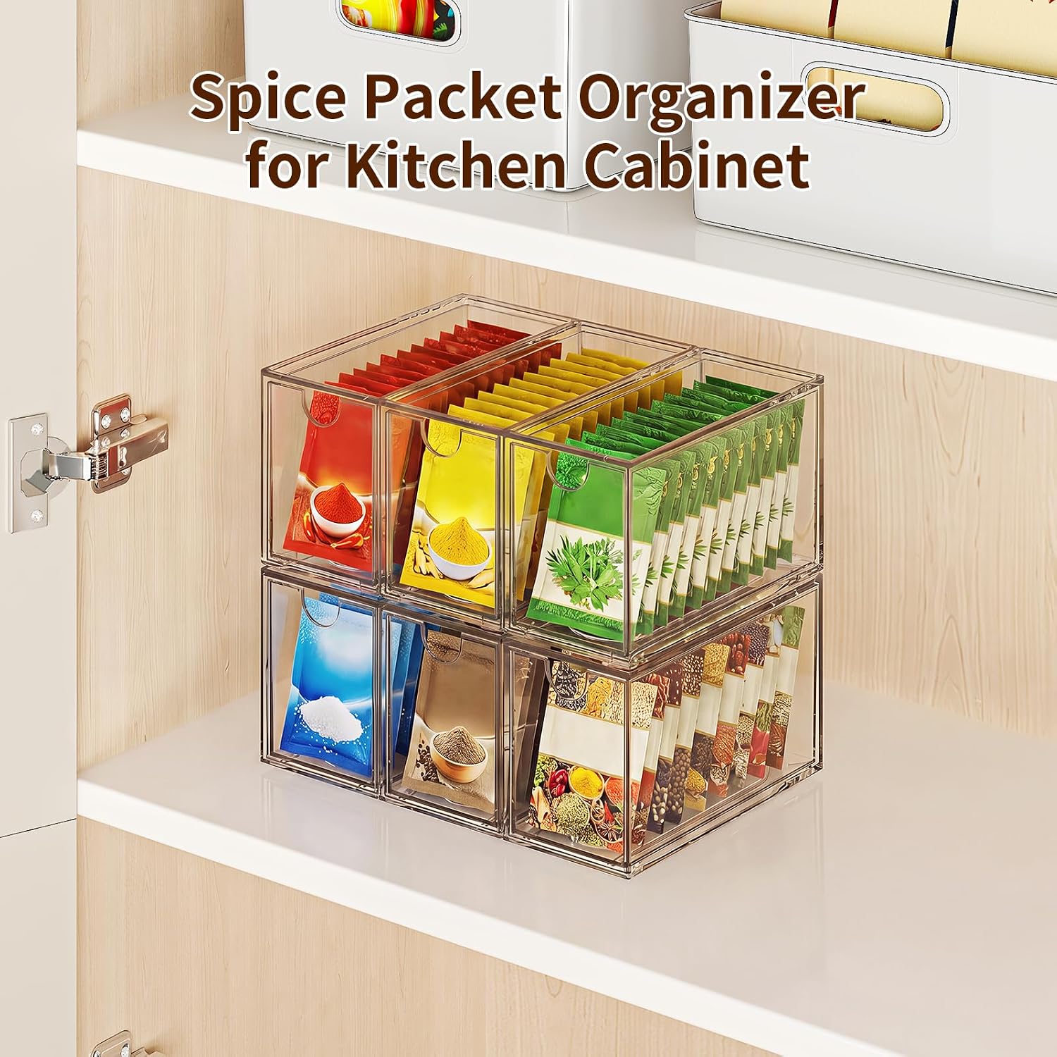 Clear Stackable Acrylic Tea Bag Organizer